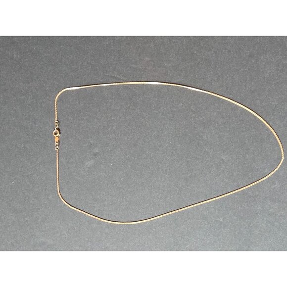 14K Gold Filled Sarah Cov Box Chain Necklace 18" With Spring Ring Clasp - Picture 2 of 6